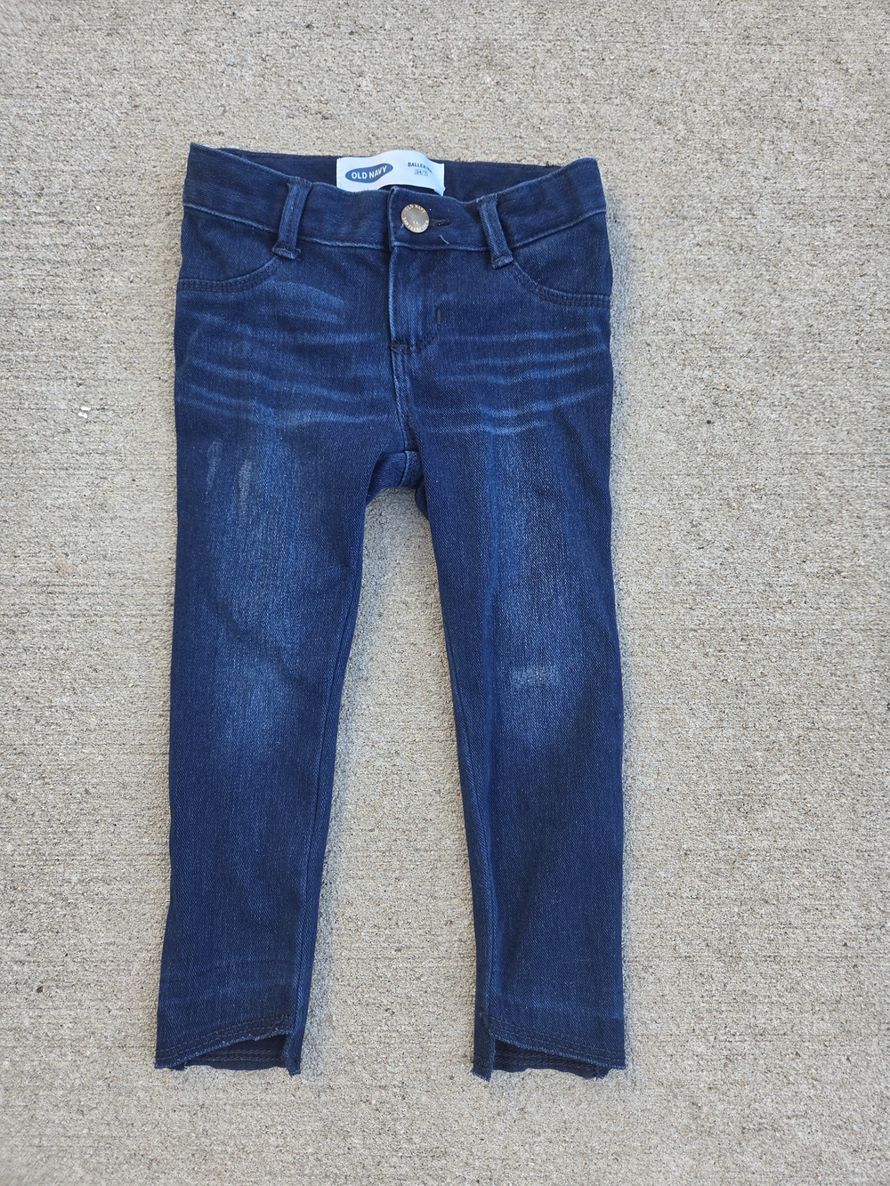 Old Navy Girls' Dark Blue Denim Jeggings - Stretchy Kids Bottoms